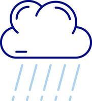 Rain Line Filled Icon vector