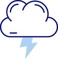 Lightning Line Filled Icon vector