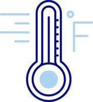 Fahrenheit Line Filled Icon vector