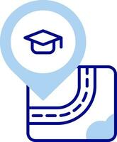 University Line Filled Icon vector