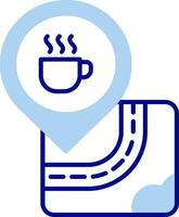 icono lleno de línea de café vector