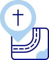 Church Line Filled Icon vector