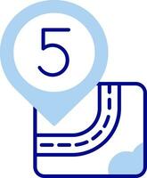 Five Line Filled Icon vector