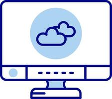 Cloud Line Filled Icon vector