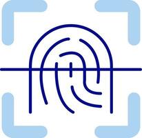 Finger print Line Filled Icon vector