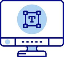 Type Line Filled Icon vector