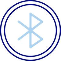 Bluetooth línea lleno icono vector