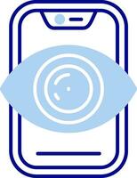 Vision Line Filled Icon vector