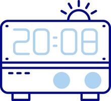 Alarm clock Line Filled Icon vector