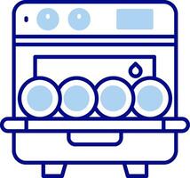 Dishwasher Line Filled Icon vector