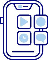 Mobile application Line Filled Icon vector