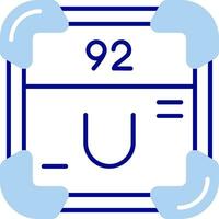 Uranium Line Filled Icon vector