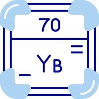 Ytterbium Line Filled Icon vector