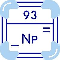 Neptunium Line Filled Icon vector