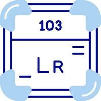 Lawrencium Line Filled Icon vector