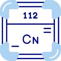 copernicium línea lleno icono vector