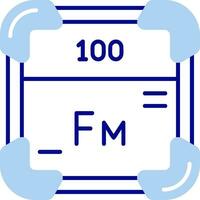 Fermium Line Filled Icon vector