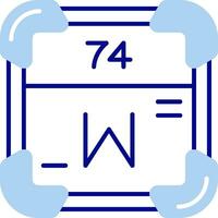 Tungsten Line Filled Icon vector