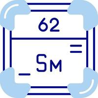 Samarium Line Filled Icon vector