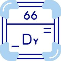 Dysprosium Line Filled Icon vector