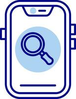 Search Line Filled Icon vector