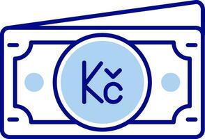 Koruna Line Filled Icon vector