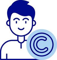 Copyright Line Filled Icon vector