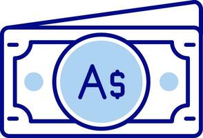 Australian dollar Line Filled Icon vector