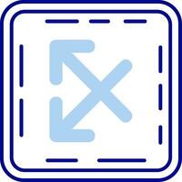 Intersect Line Filled Icon vector