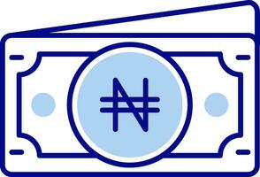 Naira Line Filled Icon vector