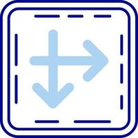 Intersect Line Filled Icon vector