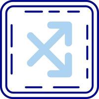 Intersect Line Filled Icon vector