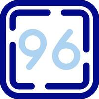 Ninety Six Line Filled Icon vector