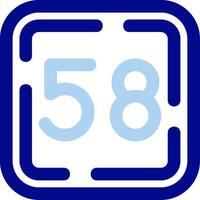 Fifty Eight Line Filled Icon vector