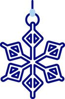 Snowflake Line Filled Icon vector