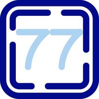 Seventy Seven Line Filled Icon vector