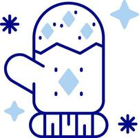 Mitten Line Filled Icon vector