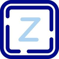 Letter z Line Filled Icon vector