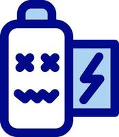 Battery dead Line Filled Icon vector