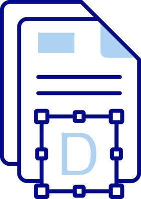 Font Line Filled Icon