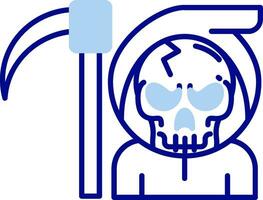 Death Line Filled Icon vector