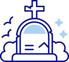 Grave Line Filled Icon vector