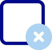 Delete square Line Filled Icon vector