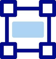 Rectangle frame Line Filled Icon vector