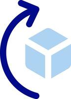 Rotate right Line Filled Icon vector