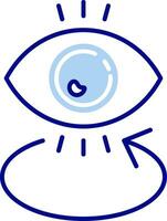 Eye Line Filled Icon vector
