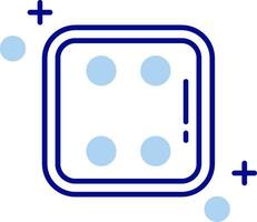 Dice four Line Filled Icon vector