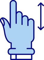 Vertical Scroll Line Filled Icon vector