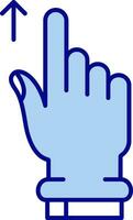 Swipe Up Line Filled Icon vector