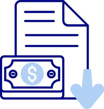 Decrease Line Filled Icon vector